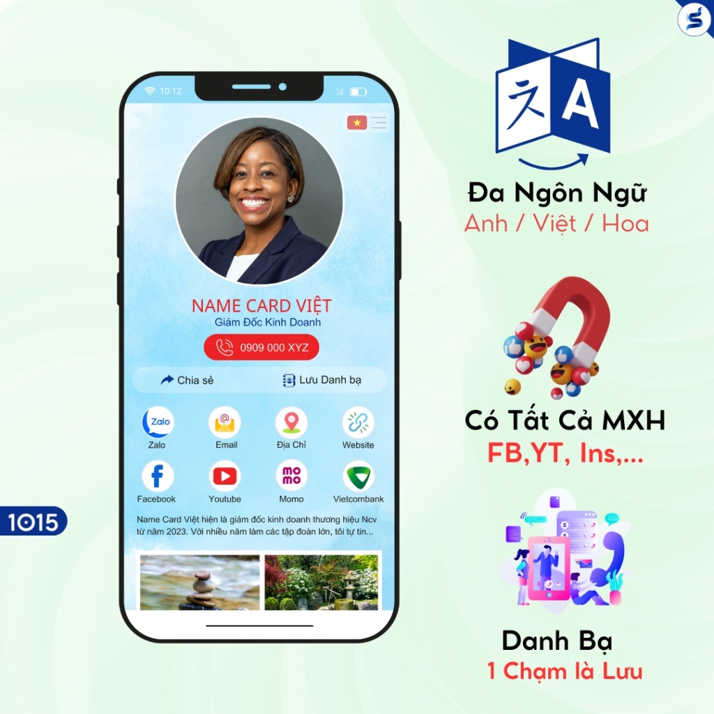 Card Visit có mã Qr Code, Làm Card Visit thông minh(1015) - Ảnh 11