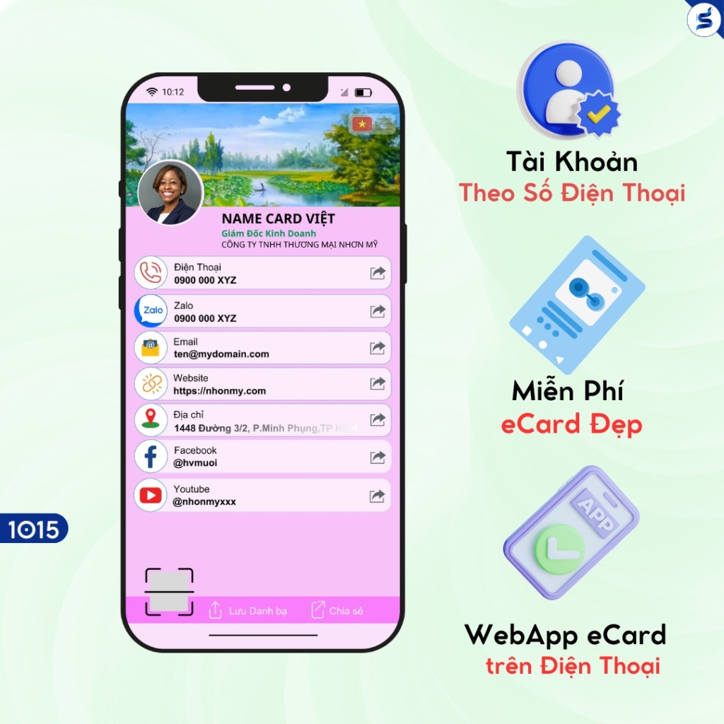 Card Visit có mã Qr Code, Làm Card Visit thông minh(1015) - Ảnh 12