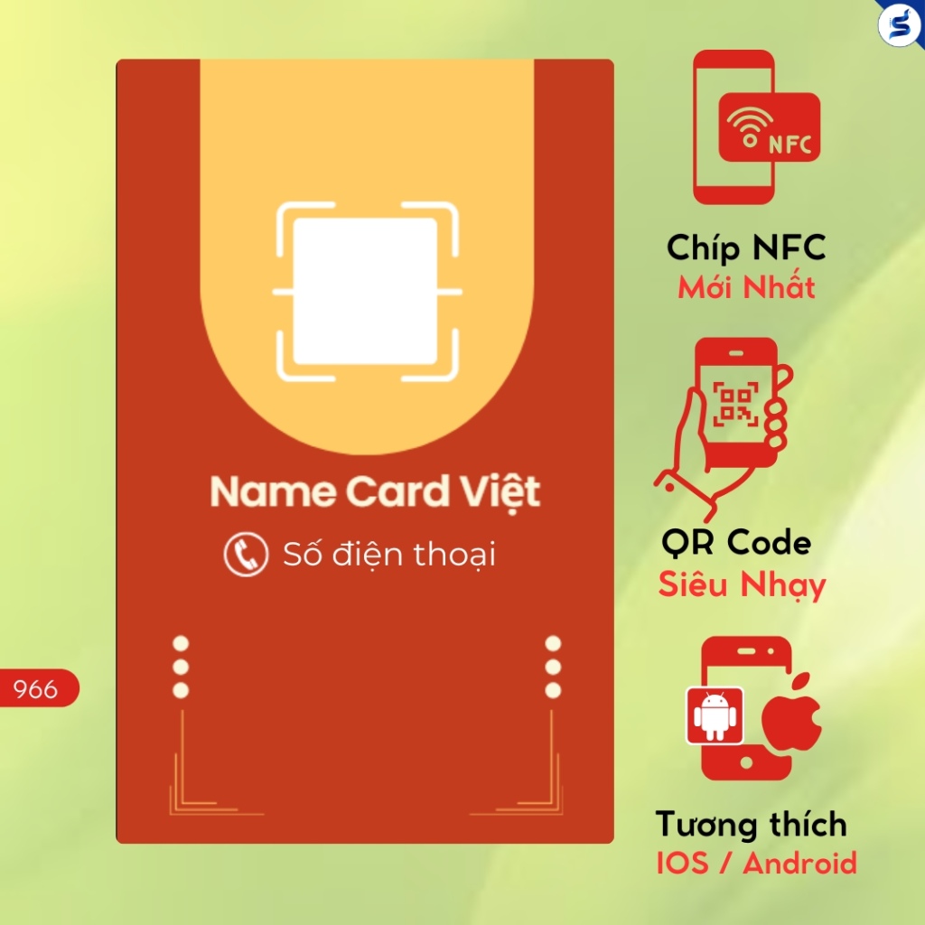 Danh Thiếp Thông Minh, thẻ có chip NFC và mã QR (966) - Ảnh 6