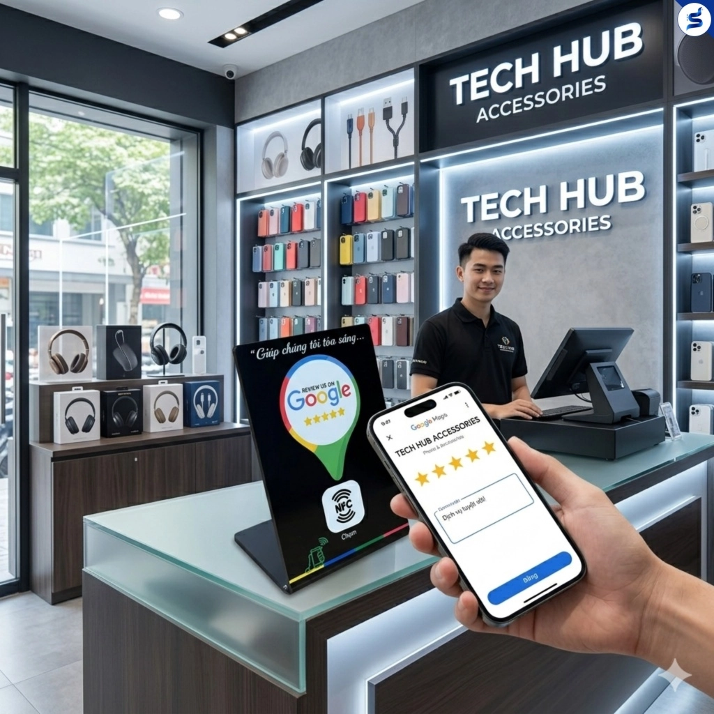 Thẻ Đánh Giá Google Maps Chạm NFC & QR (10938) - Ảnh 8