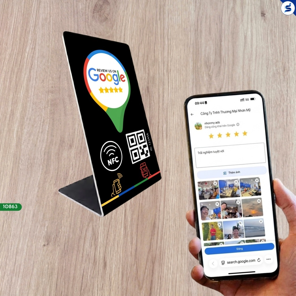 Thẻ Đánh Giá Google Maps Chạm NFC & QR (10938) - Ảnh 2