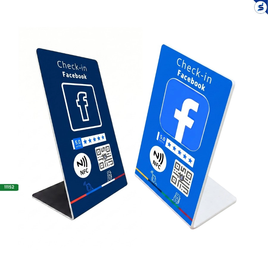 Bảng check-in facebook qr code và nfc (11152)