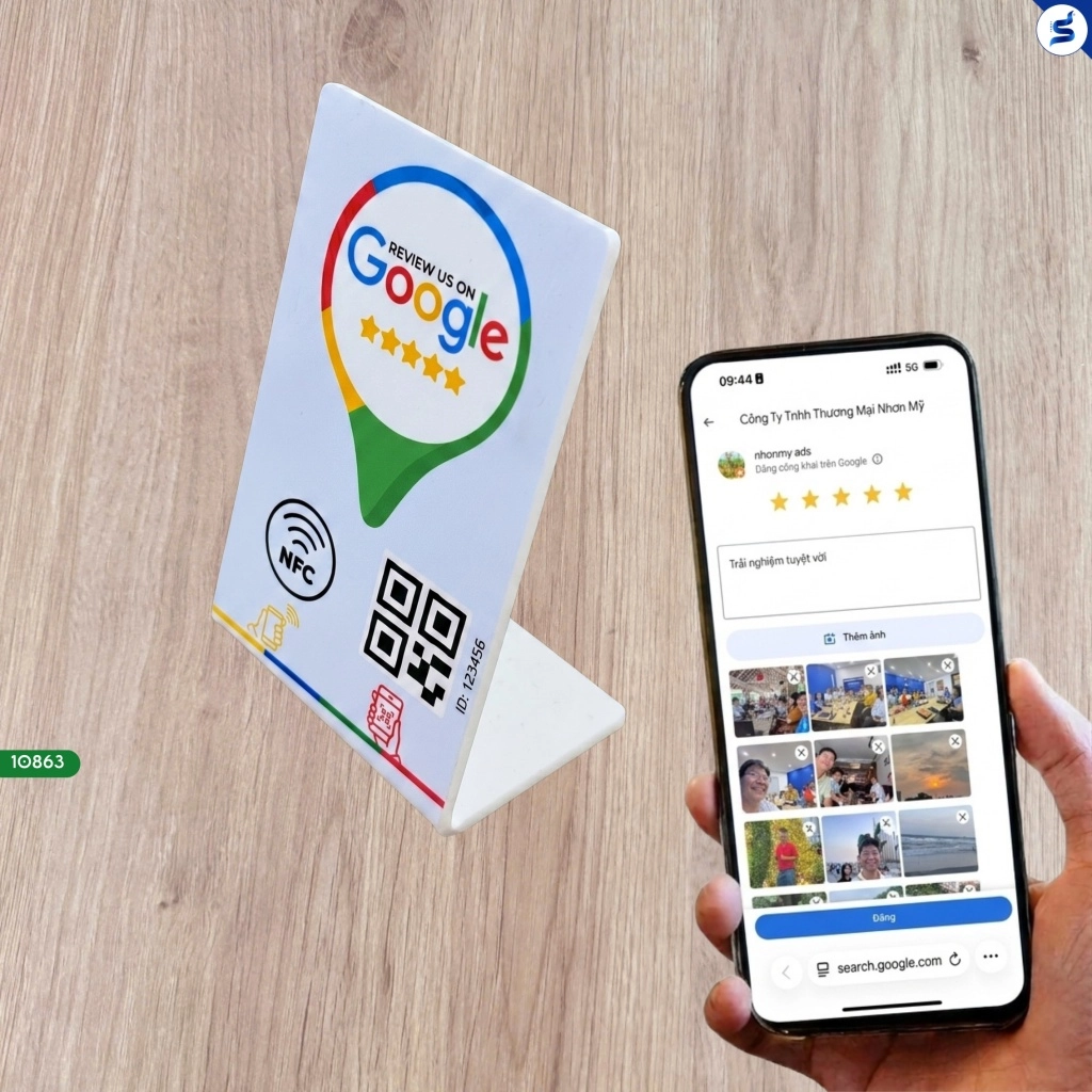 Thẻ Đánh Giá Google Maps Chạm NFC & QR (10938) - Ảnh 3
