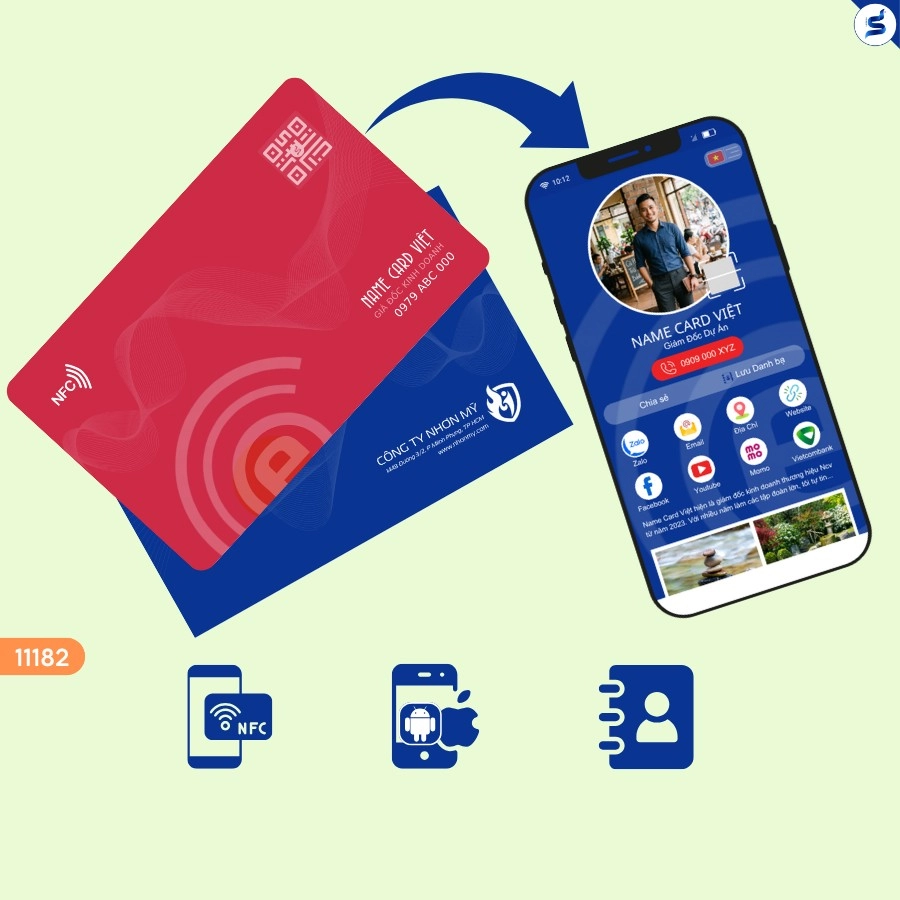 Name card điện tử NFC, Qr Code(11182)