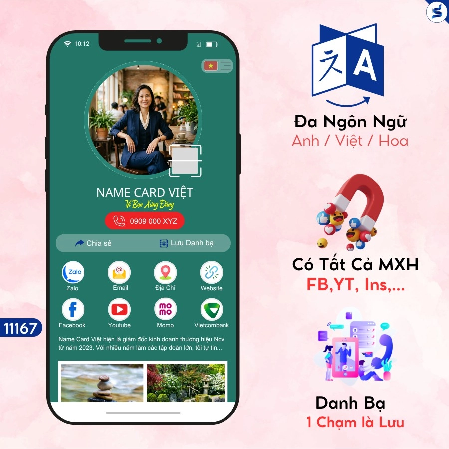 Thẻ chạm thông minh, thẻ chạm có NFC & Qr Code (11167) - Ảnh 4