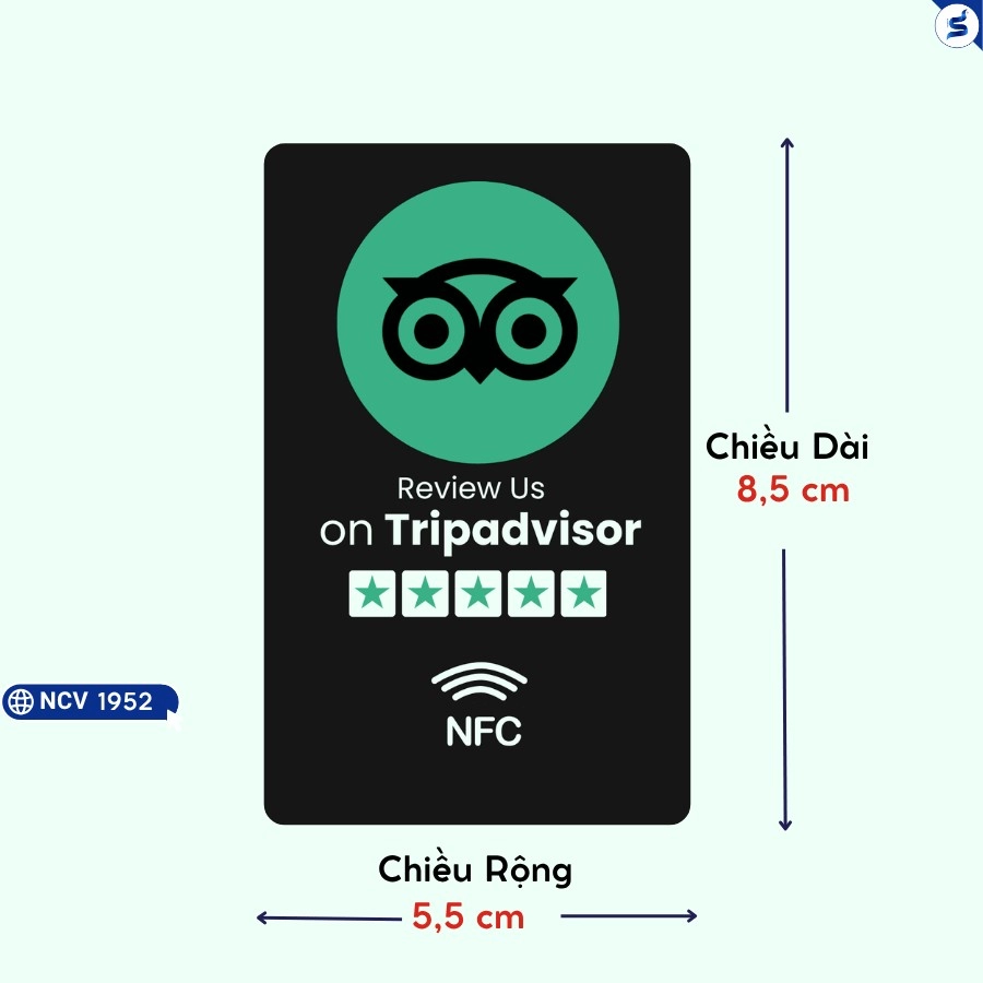 Thẻ review TripAdvisor, Thẻ NFC Thu Hút Đánh Giá Tích Cực (1952) - Ảnh 6