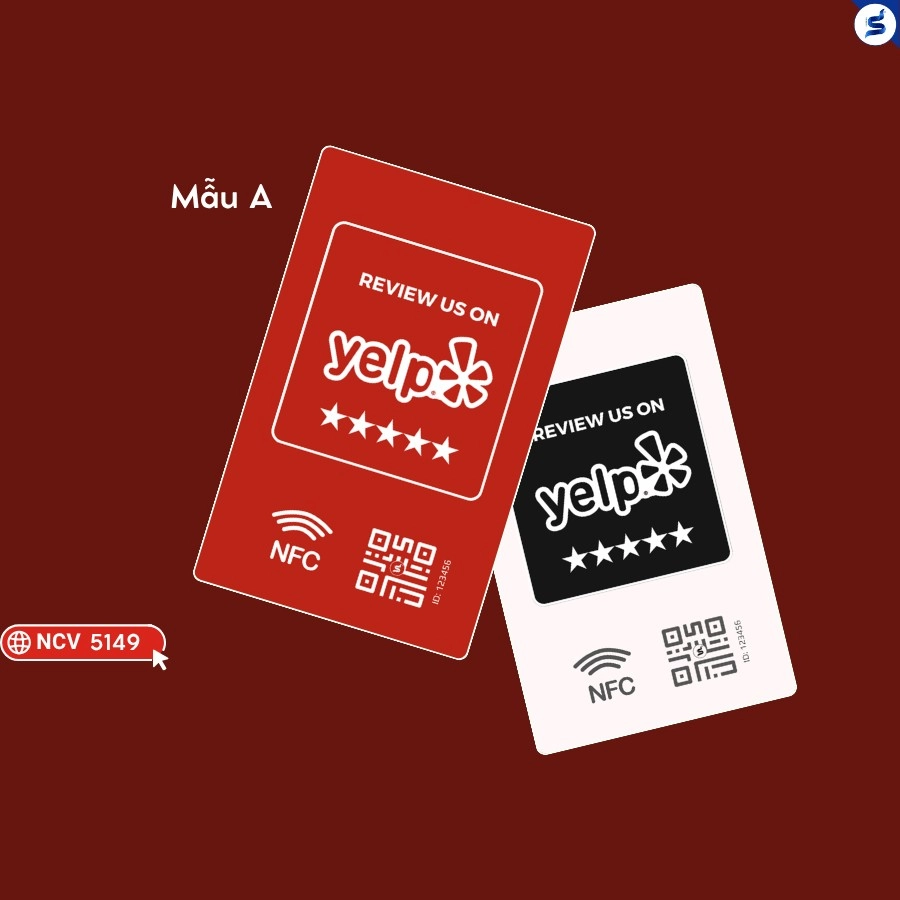 Thẻ review Yelp có NFC & Qr Code (5149) - Ảnh 2