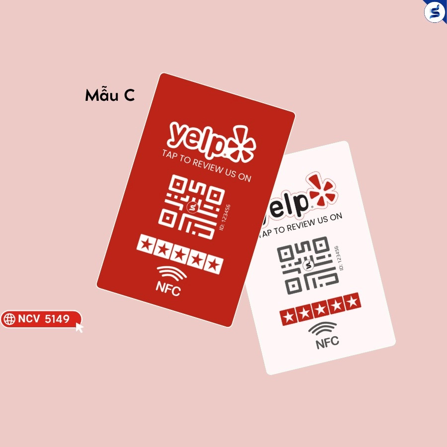 Thẻ review Yelp có NFC & Qr Code (5149) - Ảnh 4