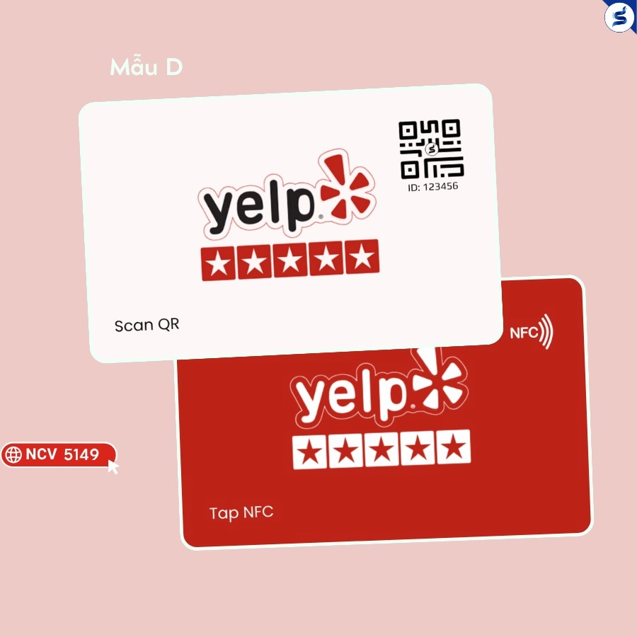 Thẻ review Yelp có NFC & Qr Code (5149) - Ảnh 5