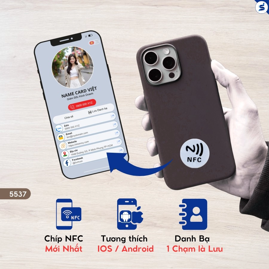 Thẻ NFC: Thẻ dán chip NFC màu trắng (5537) - Ảnh 7