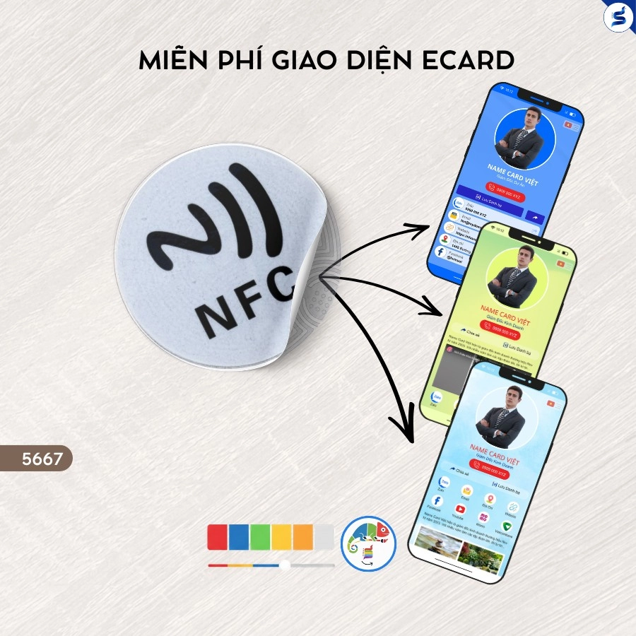 Thẻ NFC: Thẻ dán chip NFC màu trắng (5537) - Ảnh 6