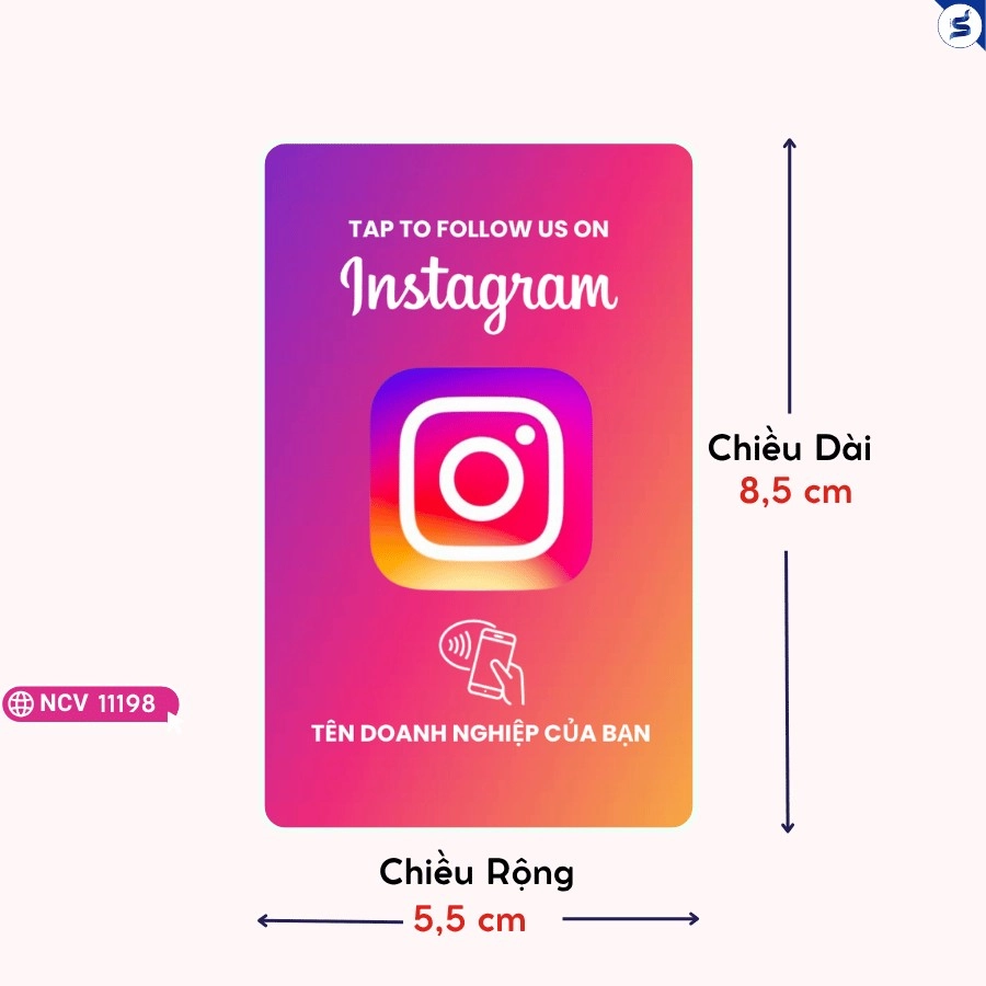 Thẻ Đánh Giá Instagram NFC Cho Nhà Hàng, Cafe: Chạm Là Follow (11198) - Ảnh 6
