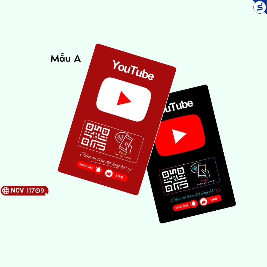 Thẻ follow youtube NFC & Qr Code (11709) - Ảnh 2