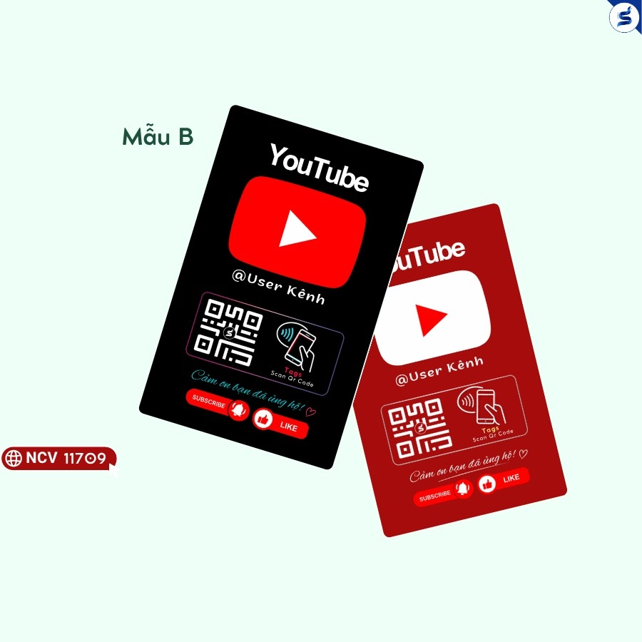 Thẻ follow youtube NFC & Qr Code (11709) - Ảnh 3