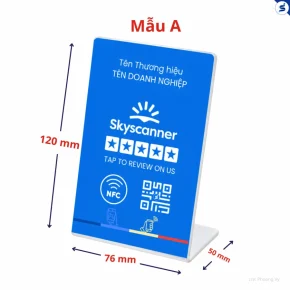 Bảng đánh giá Skyscanner Mẫu A kích thước 120x76x50mm