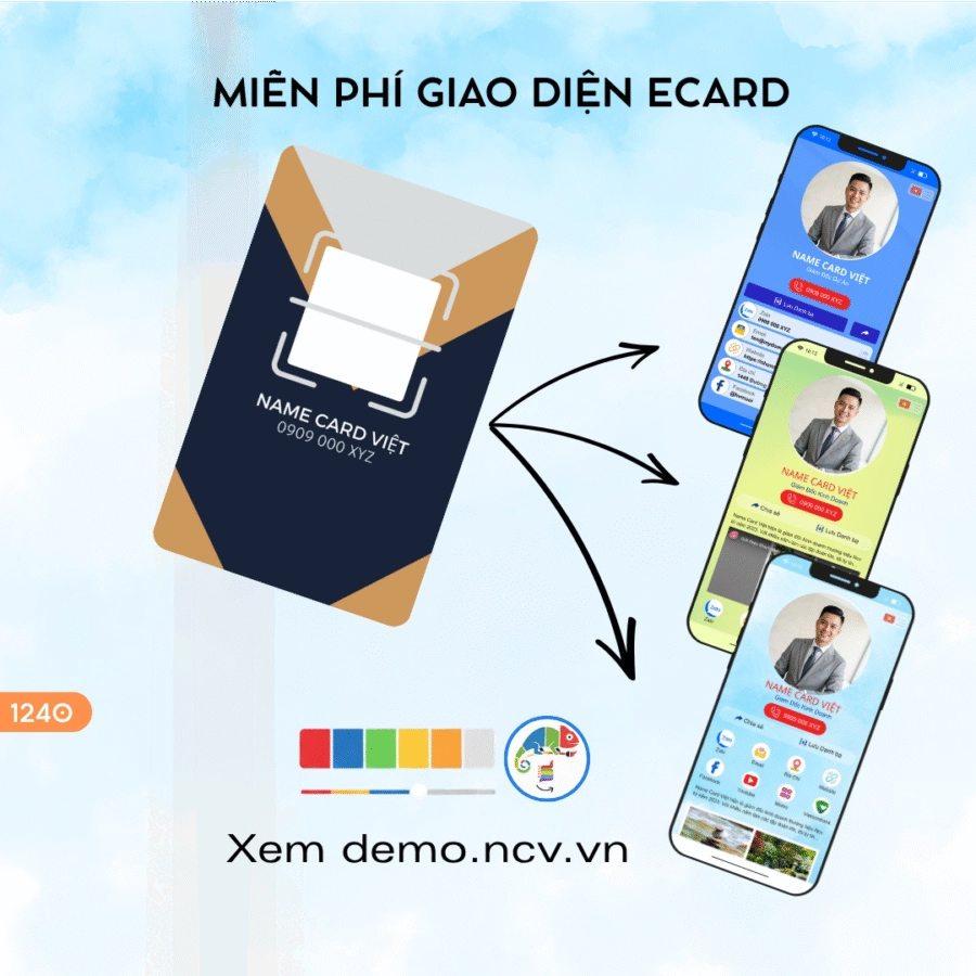 Thẻ doanh nghiệp thông minh, Thẻ có NFC & QrCode (1240) - Ảnh 4