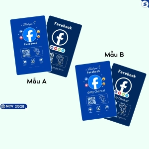 Card Follow Facebook, Fanpage, Profile với NFC và Qr Code (2028)