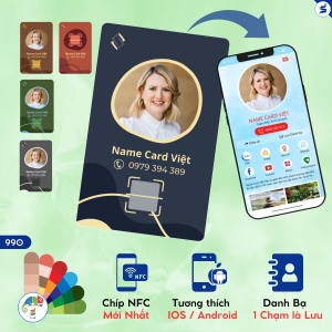 Thẻ profile cá nhân có chip NFC & mã QR (1030)