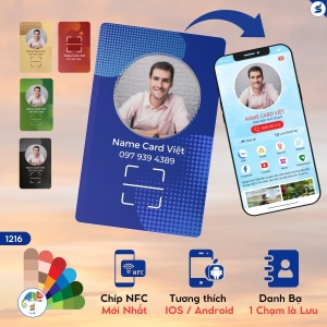 Card thông tin cá nhân, Card có chip NFC và mã QR (1216)