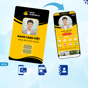 Profile cá nhân online, Profile có chip NFC và mã QR (1036)