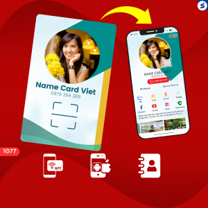 Thẻ thông tin cá nhân, thẻ có chip NFC và mã QR (1077)