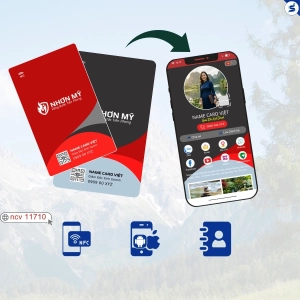 TapCard NFC Đỏ Đen,  Danh Thiếp Thông Minh Sang Trọng, Phong Cách Lãnh Đạo(11710)