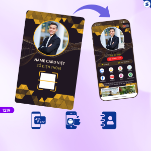 Card doanh nhân chuyên nghiệp, Card NFC & Qrcode (1219)