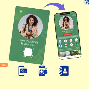 Thẻ thông tin cá nhân thông minh, thẻ có Qr Code & NFC (1231)