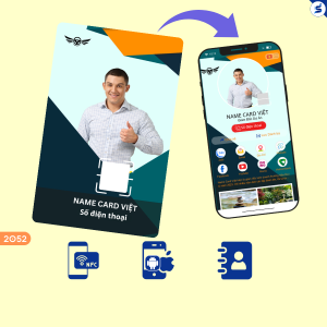 Thẻ nhân viên điện tử, thẻ có NFC và mã QR (2052)