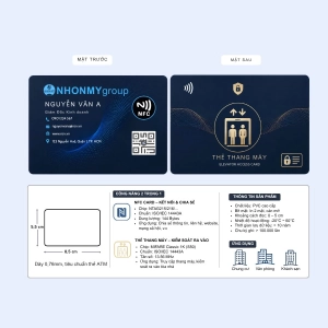 eCard + Thẻ Thang Máy / Cổng ra vào / Thẻ xe máy, ôtô ( 2in1)