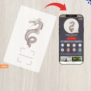 Thẻ NFC nhựa trong suốt mỏng, nhẹ màu xám (3856) +Tk 12 tháng