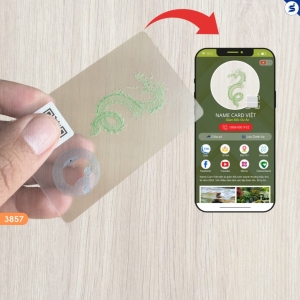 Thẻ NFC nhựa trong suốt mỏng, nhẹ màu xanh biển (3472) + TK 12 tháng