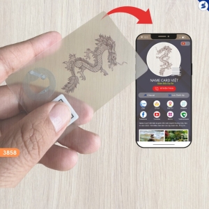 Thẻ NFC nhựa trong suốt, mỏng, nhẹ, màu xánh (3858) + TK 12 Tháng
