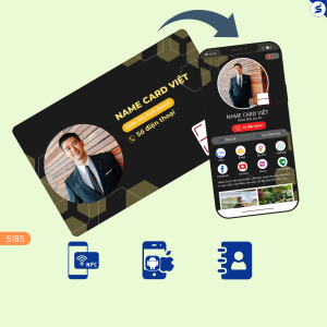 Thẻ name card điện tử, name card có chip nfc (5185)