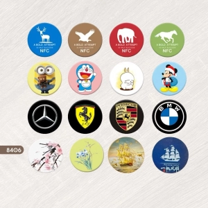in Thẻ NFC tròn, In thẻ NFC Tròn logo, nhãn thiết kế riêng, 28x28mm