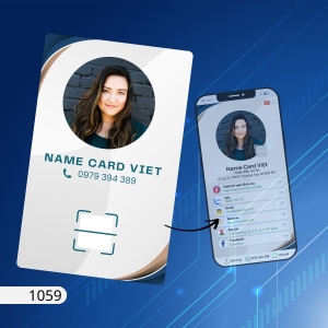 Danh thiếp doanh nghiệp, thẻ có chip NFC và mã QR (1059)